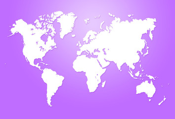 Fototapeta na wymiar Minimalistic world map illustration