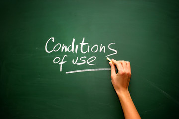 Conditions of use, hand draw