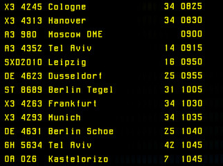Airport flight board