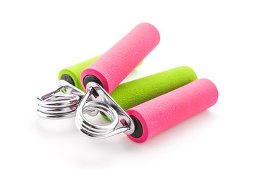 Sport hand grip equipment isolated on white