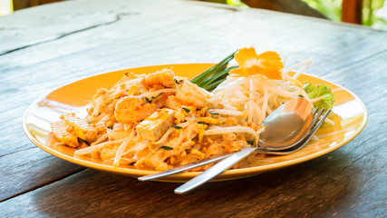 Pad Thai, stir-fried rice noodles, is one of Thailand's national