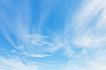 light clouds in blue sky in october in Crimea