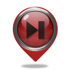 next pointer icon on white background
