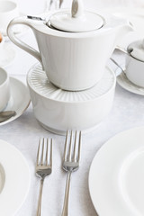 white porcelain tea set