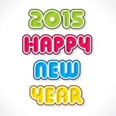 Fototapeta premium colorful new year 2015 greeting design vector