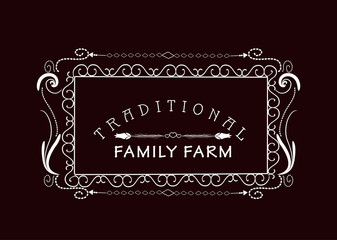 family farm Vintage frames and Floral Ornaments