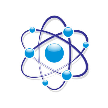 Atom, molecule vector icon