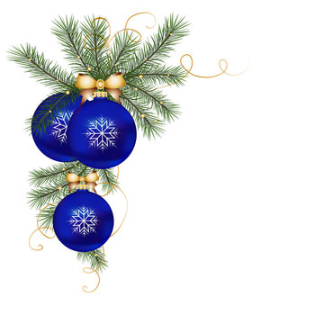 Blue Christmas Ornaments in vectors