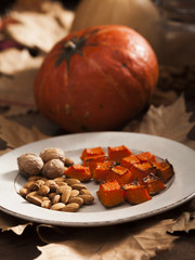 Autumn pumpking healty breakfast 