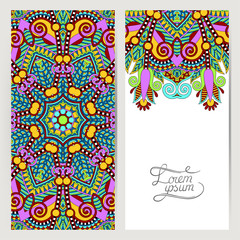 decorative label card for vintage design, ethnic pattern, antiqu