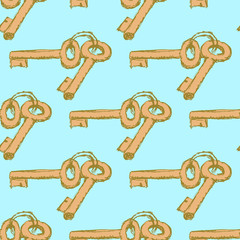 Sketch keys in vintage style