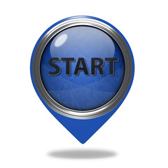 start pointer icon on white background