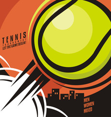 Obraz premium Tennis poster design template
