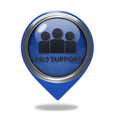 Support pointer icon on white background