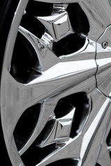 Detail photo of a car rim
