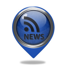 News pointer icon on white background