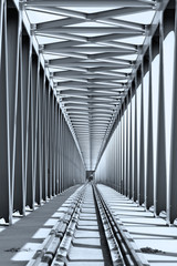 Panele Szklane Podświetlane  Most kolejowy