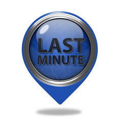 Last minute pointer icon on white background