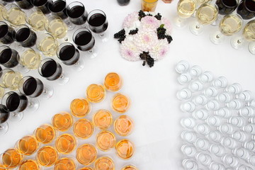 Table with catering food