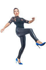 Obraz premium Girl screaming scared.