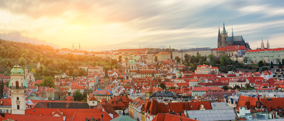 Panorama starego miasta Praga,Czechy.