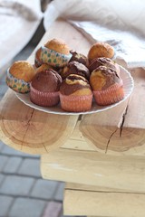 кексы, маффины, десерт, выпечка