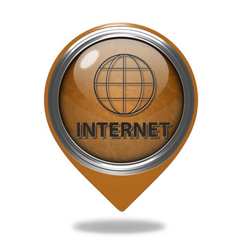 inernet pointer icon on white background