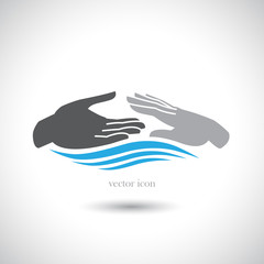 Vector icons of hand gestures.