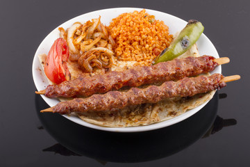 Raw Turkish Traditional Sish Meat Kebab For Cook