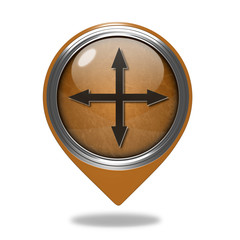 Obraz premium Arrow pointer icon on white background