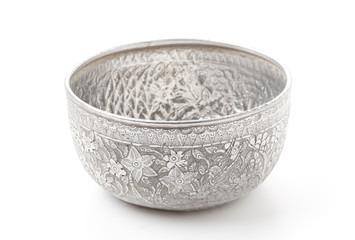 Old silver bowl