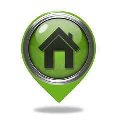 home pointer icon on white background