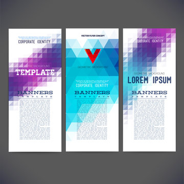 Set corporate identity kit with artistic,vector template