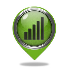 signal pointer icon on white background