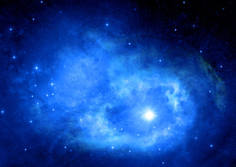 galaxy in a free space