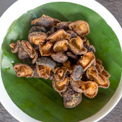 Thai style deep fried abalone mushroom