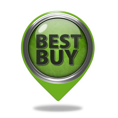Best buy circular icon on white background