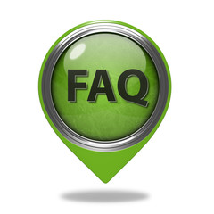 faq pointer icon on white background