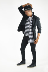 young man taking off his top hat