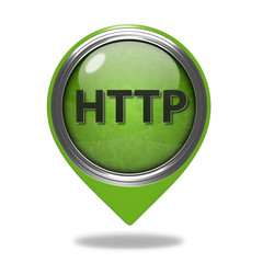 http pointer icon on white background