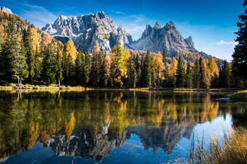 Colorful Mountain Lake Misurina