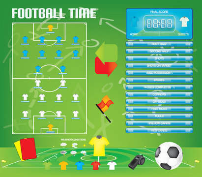 Info graphics for football soccer