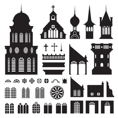 Castle Vintage Vector Separate