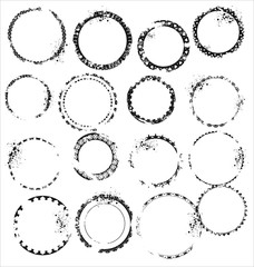 Abstract grunge rubber stamp collection