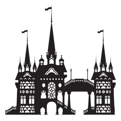 Fototapeta premium Castle Vintage Vector