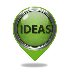 Ideas  pointer icon on white background