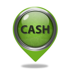Cash pointer icon on white background
