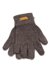 mittens on the white background