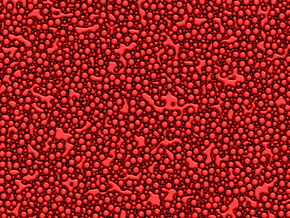 Abstract of red blobs against black