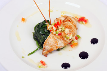 Grilled chicken with mixed vegetables